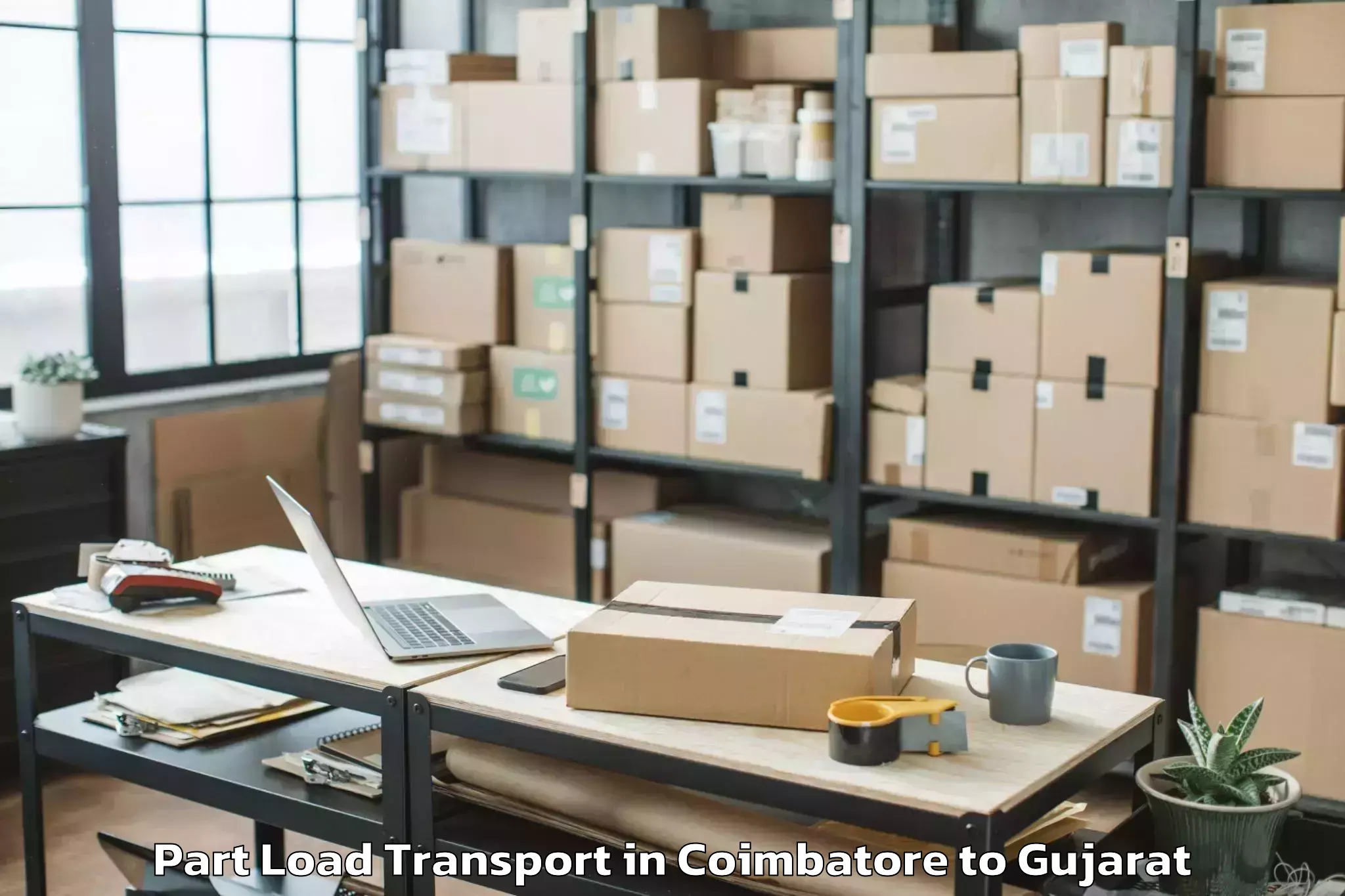 Leading Coimbatore to Rajkot Part Load Transport Provider